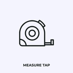 Poster - measure tap icon vector. Linear style sign for mobile concept and web design. measure tap symbol illustration. Pixel vector graphics - Vector.
