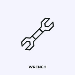 Poster - wrench icon vector. Linear style sign for mobile concept and web design. wrench symbol illustration. Pixel vector graphics - Vector.