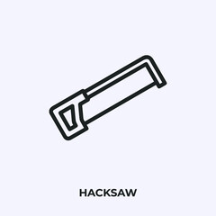 Poster - hacksaw icon vector. Linear style sign for mobile concept and web design. hacksaw symbol illustration. Pixel vector graphics - Vector.