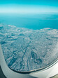 Blick aus dem Flugzeug auf Athen