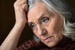 © aletia2011 - Close up portrait of tired senior woman posing