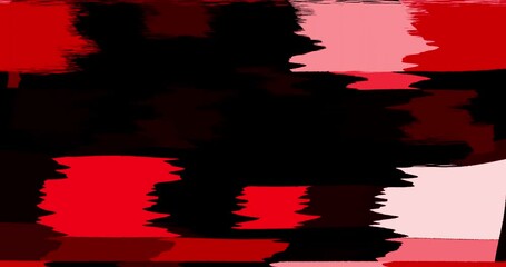 Wall Mural - horizontal distortion of broken video image on black background, vhs effect, glitch digital color pi