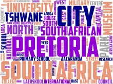 Pretoria Typography, Wordcloud, Wordart,