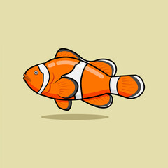 Clown fish cartoon vector graphics