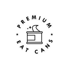 Fototapete - Premium eat cans logo design template