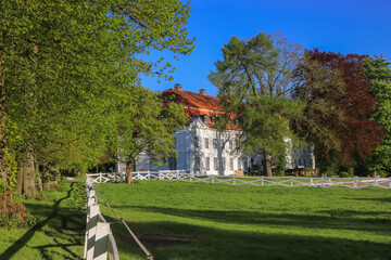 Canvas Print - manor house with paddock 