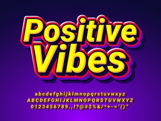 Fototapete - Positive Vibes Youth Bold Text Effect