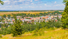 View Of Red Lodge, Town Nestled In The Foothills Of The Beartooth Mountains, Montana
