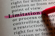 definition of limitation