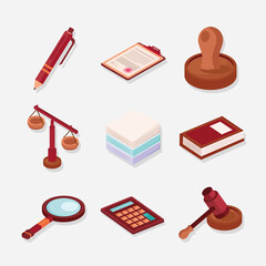 Sticker - nine legal advice icons