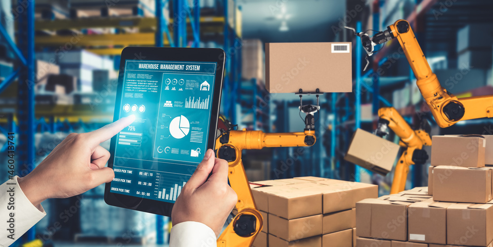 Smart robot arm systems for innovative warehouse and factory digital ...
