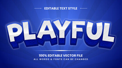 Poster - Playful Retro 3d Text Style Effect. Editable illustrator text style.