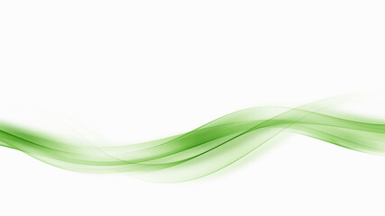 Wall Mural - Green abstract wave. Abstract vector background wave