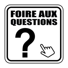 Wall Mural - Logo foire aux questions.