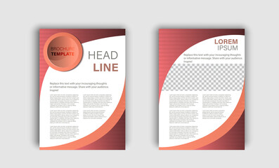 Wall Mural - Brochure template design. Cover background with copy space for inspirational and encouraging thoughts