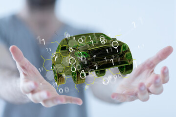 Poster - Driverless self driving, autonomous vehicle, autopilot
