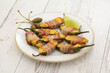 bacon wrapped jalapeno poppers, party appetizer