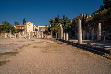 Wall Mural - Old ruins in Roman Agora in Athens, Greece