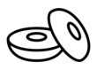 Bagel sliced in half line art vector icon for food apps and websites