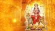Indian Goddess Sherawali Maa sitting on Tiger illustration