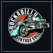 Rockabilly with vintage car illustration graphic was created with vector file, Can be used for digital printing and screen printing