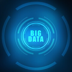 Poster - 2d illustration abstract Big data 

