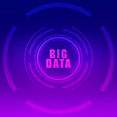 Poster - 2d illustration abstract Big data 

