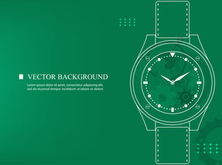 Fototapete - Modern business watch vector wallpaper design