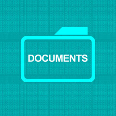 Poster - 2d rendering folder with documents
