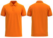 Short-Sleeve polo shirt rib collar and cuff ( Realistic 3d renders ) [orange]