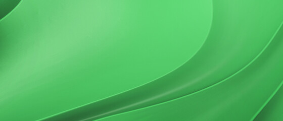 Poster - Abstract Background. futuristic Digital Curve Origami and Wave for ladder Victory with Geometric shapes on Green. banner, Copy Space -3d Rendering