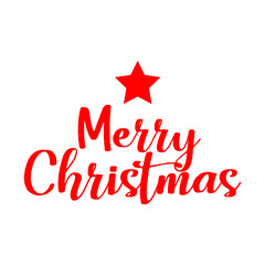 Poster - merry christmas lettering