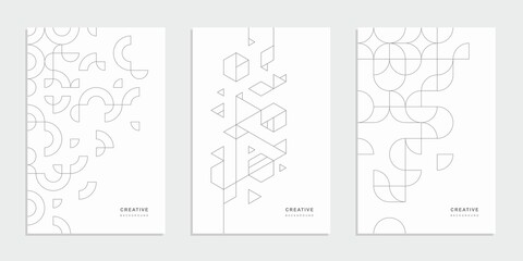 abstract geometric technological company brochure. vector business flyer.