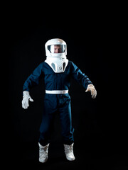 Wall Mural - The astronaut is floating in weightlessness. The hero