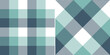 Buffalo check plaid pattern in turquoise green blue and white. Seamless herringbone tartan plaid vector for spring scarf, flannel shirt, blanket, duvet cover, other modern fashion textile design.