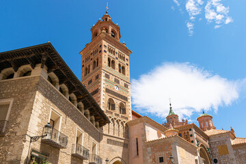 medieval mudejar-style cathedral in the city of teruel in aragon, spain.cathedral of santa maría de 