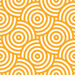 Wall Mural - Seamless pattern with yellow circles