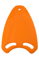 new orange swim board, white background, vertical arrangement