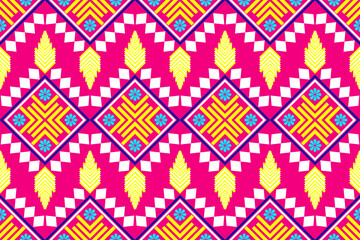 Ethnic seamless pattern traditional Design for clothing,background,carpet,wallpaper, wrapping,Batik,fabric,Vector illustration.embroidery style.