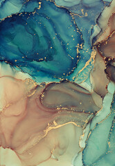  Alcohol ink art.Mixing liquid paints. Modern, abstract colorful background, wallpaper. Marble texture.Translucent colors