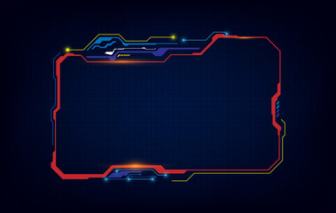 Poster - abstract hud ui gui future futuristic screen system virtual design. vector illustration eps10