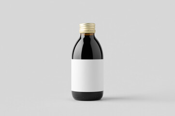 Canvas Print - Cold brew coffee glass bottle mockup with blank label.