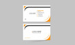 orange colored double sided vector business card design for any kind of use