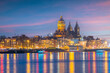 Amsterdam downtown city skyline cityscape of Netherlands