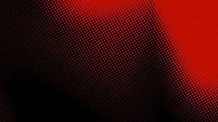 Poster - Dots halftone red black color pattern gradient texture  background.
