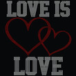 love is love rhinestone design