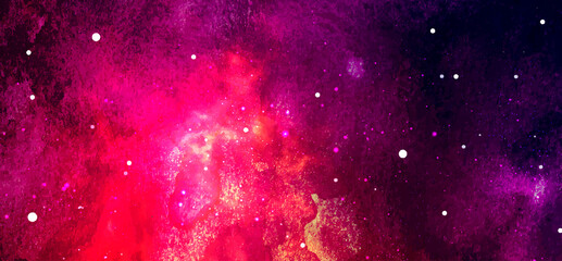 Wall Mural - vector cosmic illustration. beautiful colorful space background. watercolor cosmos