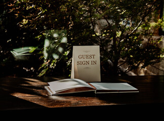 wedding guestbook setting