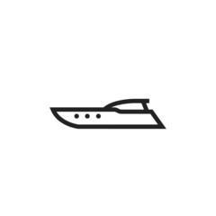 Wall Mural - speedboat line icon. motor boat for sea trip