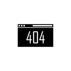 Poster - browser, error 404 icon in IT set